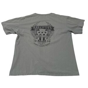 Vintage 90's Texas Executive Surf‎ Club T Shirt Faded Green Size XL 23 x 27.5